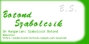 botond szabolcsik business card